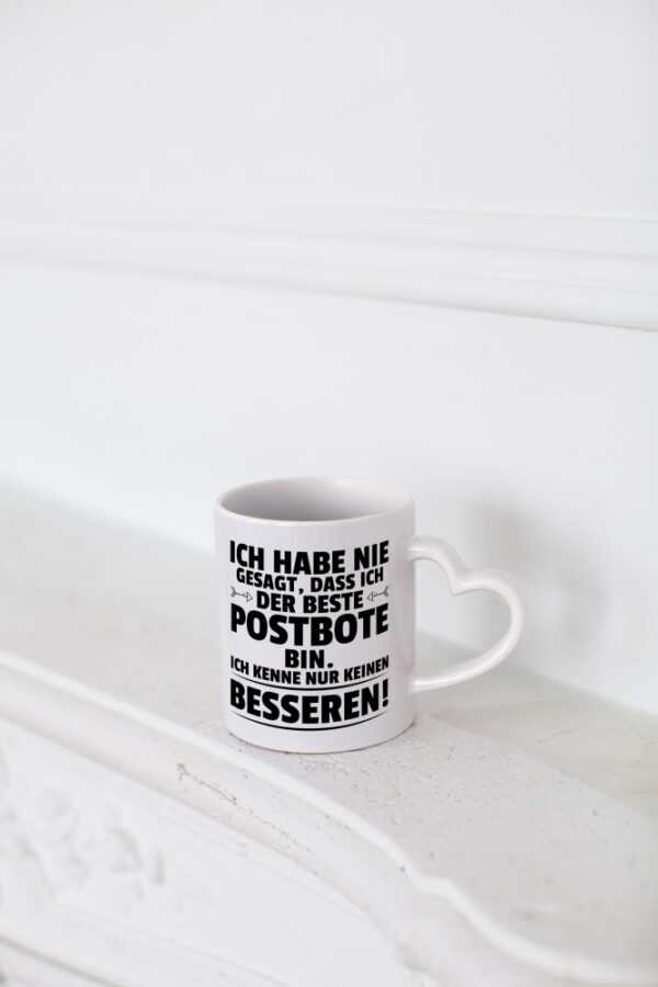 Der Beste Postbote | Beruf Post | Briefträger - Herzhenkel Tasse - Kaffeetasse / Geschenk / Familie