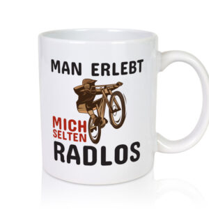 Selten Radlos | Spruchtasse Fahrrad | Männer Humor - Tasse Weiss - Kaffeetasse / Geschenk / Familie