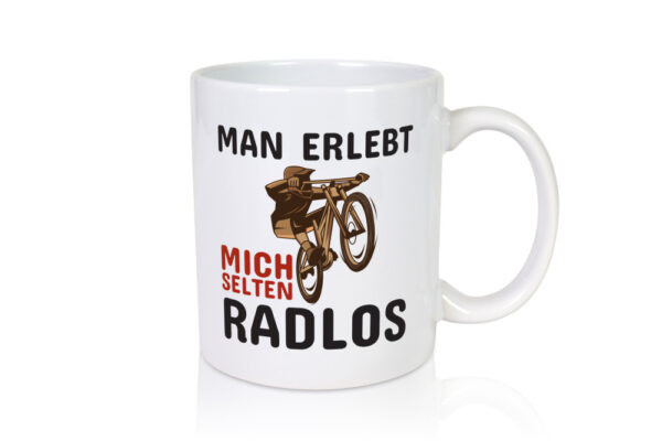 Selten Radlos | Spruchtasse Fahrrad | Männer Humor - Tasse Weiss - Kaffeetasse / Geschenk / Familie