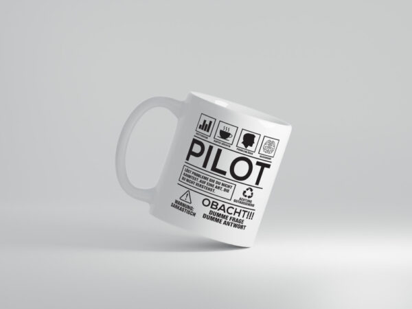 Achtung Probleme Pilot | Flugzeug | Piloten - Tasse Weiss - Kaffeetasse / Geschenk / Familie