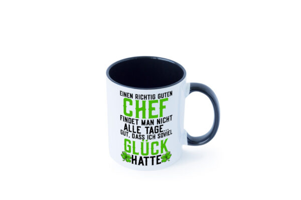 Richtig guter Chef | Dankeschön | Arbeit | Kleeblatt Farbige Tasse - Kaffeetasse / Geschenk / Familie