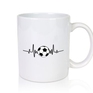 Fußball Herzschlag | Fussballer | Ballsport Verein - Tasse Weiss - Kaffeetasse / Geschenk / Familie