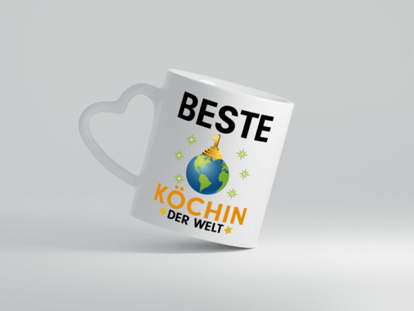 Welt Beste Köchin | Chefköchin | Chefkoch - Herzhenkel Tasse - Kaffeetasse / Geschenk / Familie