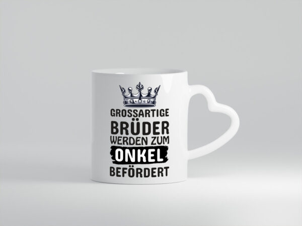 Beförderung zu Onkel | Schwangerschaft | Bruder - Herzhenkel Tasse - Kaffeetasse / Geschenk / Familie