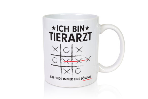Löse Probleme: Tierarzt | Tiermedizin | Mediziner - Tasse Weiss - Kaffeetasse / Geschenk / Familie
