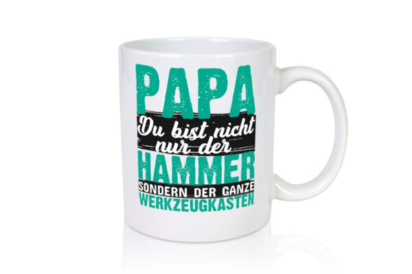 Papa ist der Hammer | Vatertag | Geburtstag | Kinder - Tasse Weiss - Kaffeetasse / Geschenk / Familie