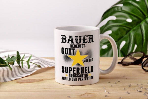 Bedeutung von Bauer | Bauernhof | Landwirtschaft - Tasse Weiss - Kaffeetasse / Geschenk / Familie