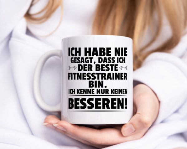 Der Beste Fitnesstrainer | Personal Trainer | Sport - Tasse Weiss - Kaffeetasse / Geschenk / Familie