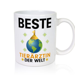 Welt Beste Tierärztin | Mediziner | Tiermedizin - Tasse Weiss - Kaffeetasse / Geschenk / Familie