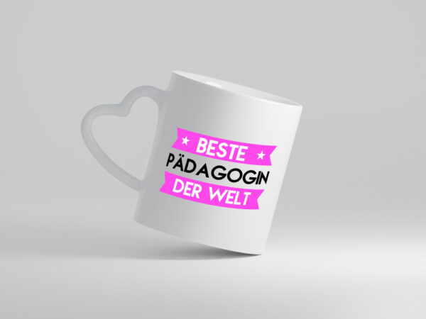 Beste Pädagogin | Pädagogik - Herzhenkel Tasse - Kaffeetasse / Geschenk / Familie