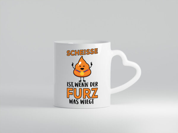 Scheisse ist - Herzhenkel Tasse - Kaffeetasse / Geschenk / Familie