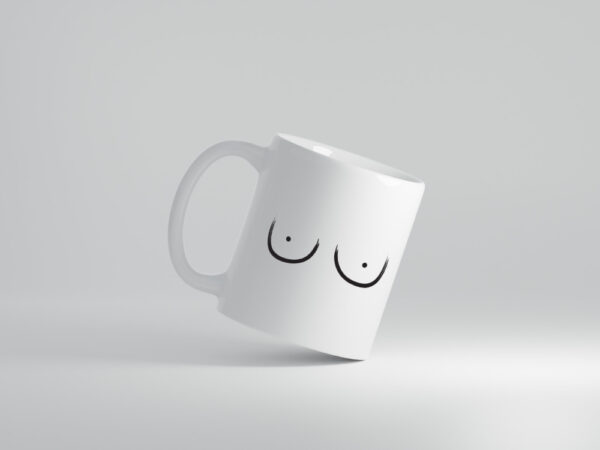 Brüste Motiv | Feministen Tasse | Frauen Witz | Humor - Tasse Weiss - Kaffeetasse / Geschenk / Familie