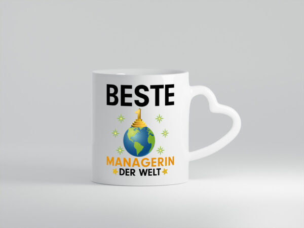 Welt Beste Managerin | Management - Herzhenkel Tasse - Kaffeetasse / Geschenk / Familie