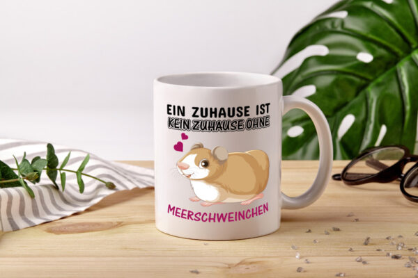 Ohne Meerschweinchen kein Zuhause - Tasse Weiss - Kaffeetasse / Geschenk / Familie