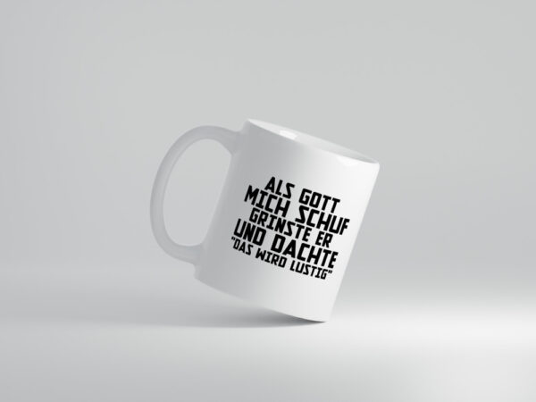 Das wird lustig | Erschaffung | Kollege | Chef | Freunde - Tasse Weiss - Kaffeetasse / Geschenk / Familie