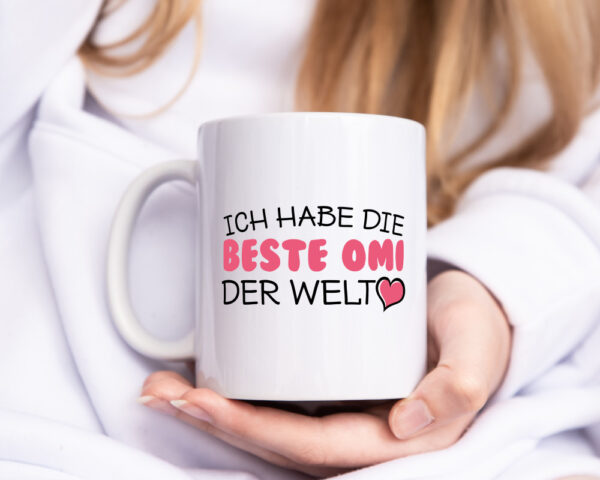 Beste Omi der Welt | Oma Tasse | Geburtstag | Muttertag - Tasse Weiss - Kaffeetasse / Geschenk / Familie