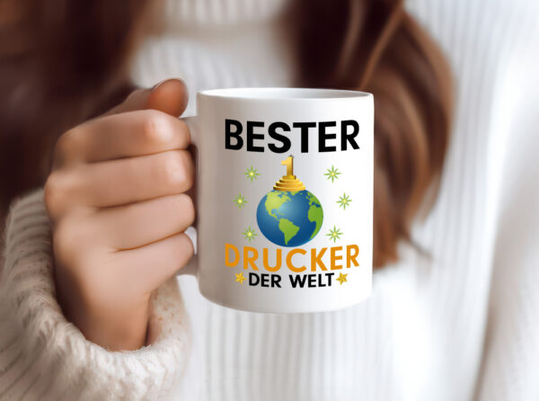 Welt Bester Drucker | Druckerei | Print Medien - Tasse Weiss - Kaffeetasse / Geschenk / Familie