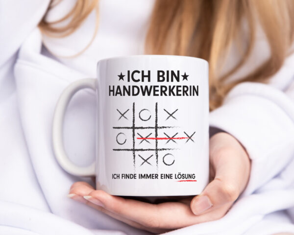 Löse Probleme: Handwerkerin | Handwerkerinnen - Tasse Weiss - Kaffeetasse / Geschenk / Familie