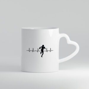 Handball Herzschlag | Verein Sport | Handballerin - Herzhenkel Tasse - Kaffeetasse / Geschenk / Familie