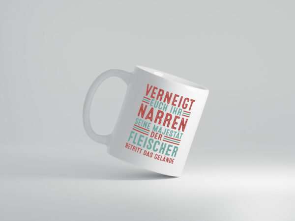 Verneigt euch: Fleischer | Schlachterei - Tasse Weiss - Kaffeetasse / Geschenk / Familie