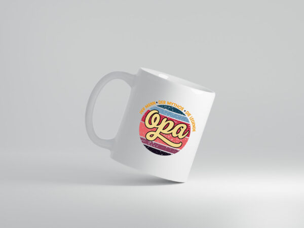 Die Legende Opa | Großvater | Spruch | Enkelkinder - Tasse Weiss - Kaffeetasse / Geschenk / Familie