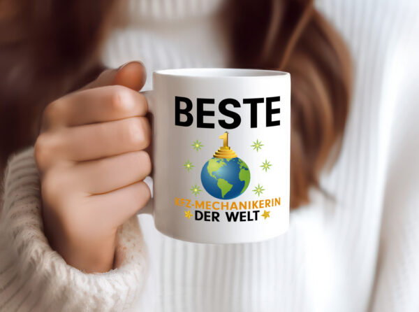 Welt Beste KFZ-Mechanikerin | Mechaniker | KFZ - Tasse Weiss - Kaffeetasse / Geschenk / Familie