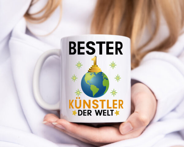 Welt Bester Künstler | Spruch lustig | Kunst - Tasse Weiss - Kaffeetasse / Geschenk / Familie