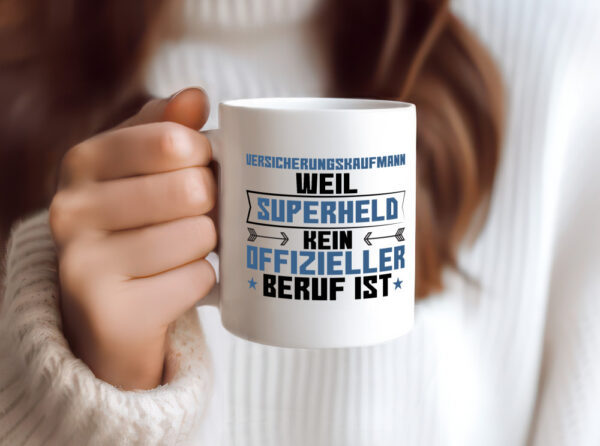 Superheld Versicherungskaufmann | Kaufmann - Tasse Weiss - Kaffeetasse / Geschenk / Familie