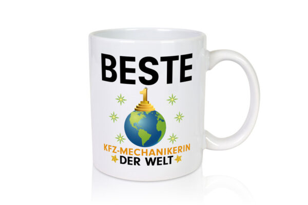 Welt Beste KFZ-Mechanikerin | Mechaniker | KFZ - Tasse Weiss - Kaffeetasse / Geschenk / Familie