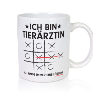 Löse Probleme: Tierärztin | Mediziner | Tiermedizin - Tasse Weiss - Kaffeetasse / Geschenk / Familie