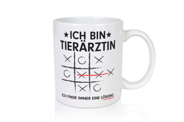 Löse Probleme: Tierärztin | Mediziner | Tiermedizin - Tasse Weiss - Kaffeetasse / Geschenk / Familie
