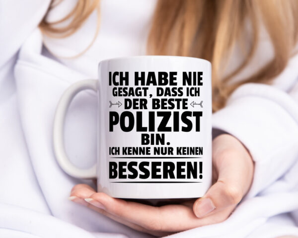 Der Beste Polizist | Polizei - Tasse Weiss - Kaffeetasse / Geschenk / Familie