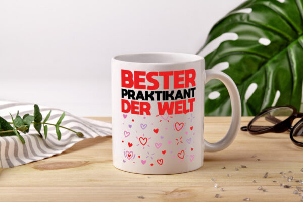 Bester Praktikant der Welt | Praktikum Tasse | Arbeit - Tasse Weiss - Kaffeetasse / Geschenk / Familie