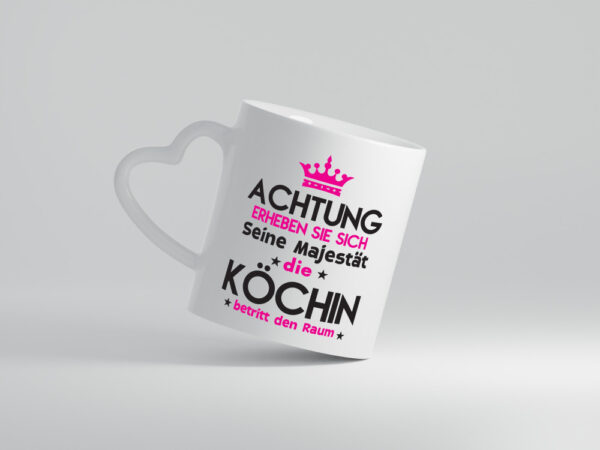 Seine Majestät Köchin | Chefköchin | Chefkoch - Herzhenkel Tasse - Kaffeetasse / Geschenk / Familie
