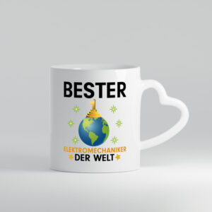 Welt Bester Elektromechaniker | Mechaniker | Elektrik - Herzhenkel Tasse - Kaffeetasse / Geschenk / Familie