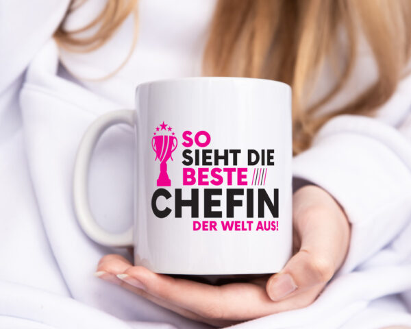 Die Weltbeste Chefin | Führungskraft | Vorgesetzte - Tasse Weiss - Kaffeetasse / Geschenk / Familie