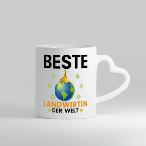 Welt Beste Landwirtin| Bäuerin | Landwirtschaft - Herzhenkel Tasse - Kaffeetasse / Geschenk / Familie