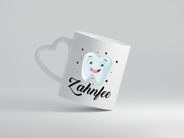 Zahnfee | Zahnarzt | Zahnarztpraxis - Herzhenkel Tasse - Kaffeetasse / Geschenk / Familie