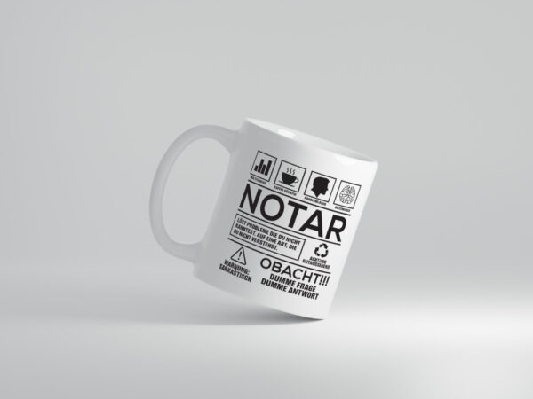 Achtung Probleme Notar | Jurist | - Tasse Weiss - Kaffeetasse / Geschenk / Familie