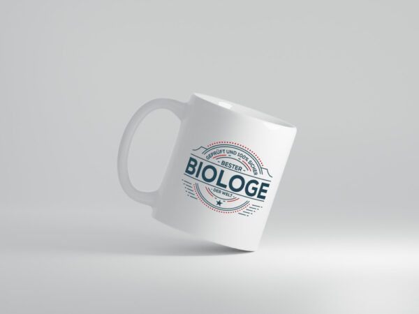 Geprüft und sicher: Biologe | Biologie | Naturforscher - Tasse Weiss - Kaffeetasse / Geschenk / Familie
