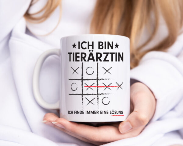 Löse Probleme: Tierärztin | Mediziner | Tiermedizin - Tasse Weiss - Kaffeetasse / Geschenk / Familie
