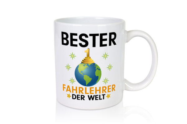 Welt Bester Fahrlehrer | Fahrschule - Tasse Weiss - Kaffeetasse / Geschenk / Familie