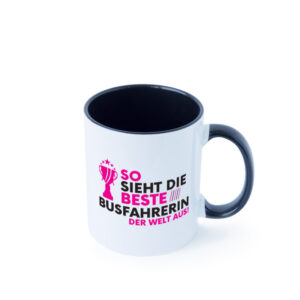 Die Weltbeste Busfahrerin | Berufsfahrer | Fahrerin Farbige Tasse - Kaffeetasse / Geschenk / Familie