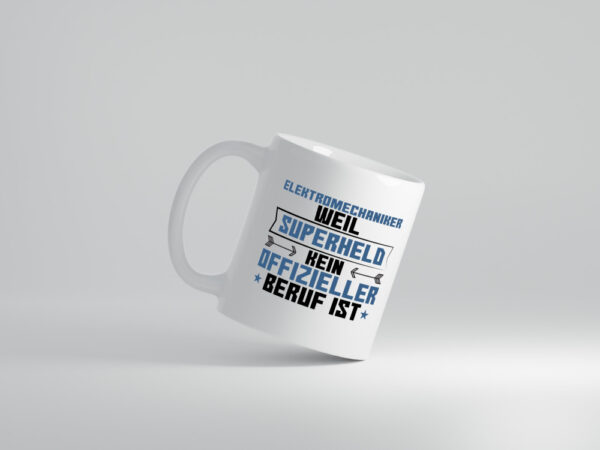 Superheld Elektromechaniker | Mechaniker | Elektrik - Tasse Weiss - Kaffeetasse / Geschenk / Familie