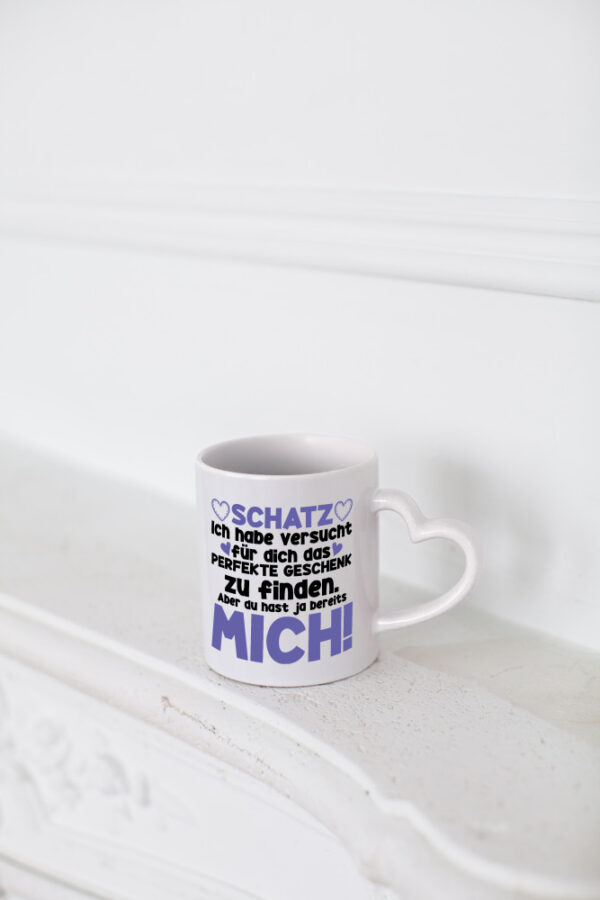 Schatz | Liebe | Valentinstag | Freund | Freundin | Herz - Herzhenkel Tasse - Kaffeetasse / Geschenk / Familie
