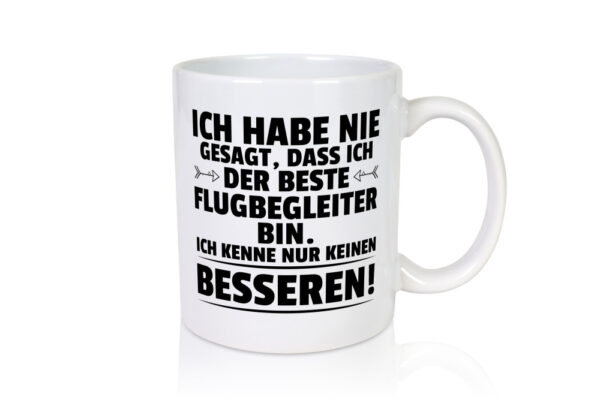 Der Beste Flugbegleiter | Steward | Flughafen - Tasse Weiss - Kaffeetasse / Geschenk / Familie