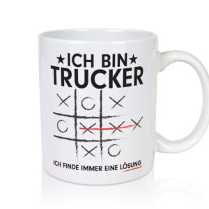Löse Probleme: Trucker | LKW Fahrer | Beruf - Tasse Weiss - Kaffeetasse / Geschenk / Familie
