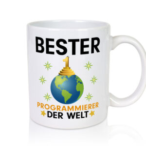 Welt Bester Programmierer | Software Entwickler - Tasse Weiss - Kaffeetasse / Geschenk / Familie