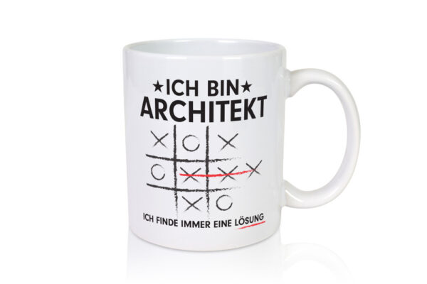 Lösung Finden: Architekt | Architektur Büro - Tasse Weiss - Kaffeetasse / Geschenk / Familie