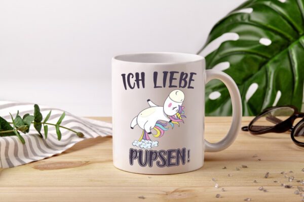 Ich liebe Pupsen - Tasse Weiss - Kaffeetasse / Geschenk / Familie